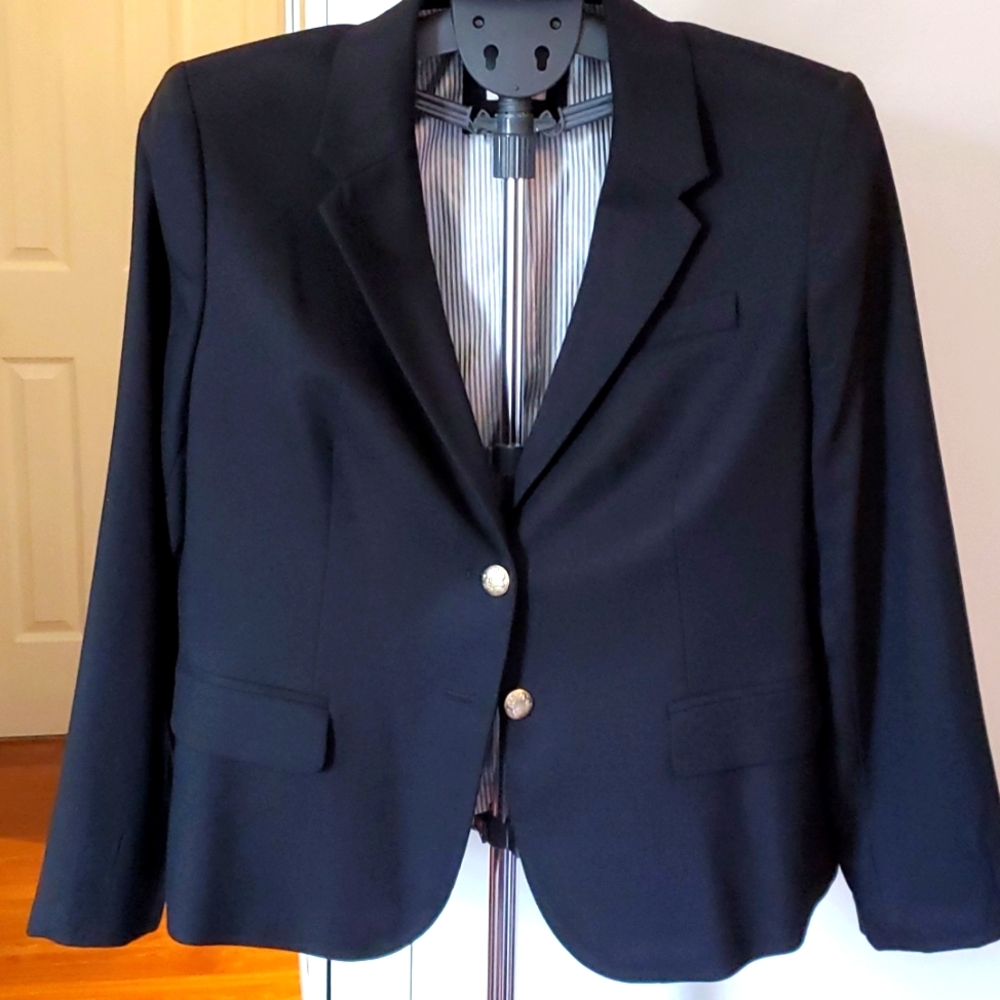J Crew blazer new size 12 Navy wool J1